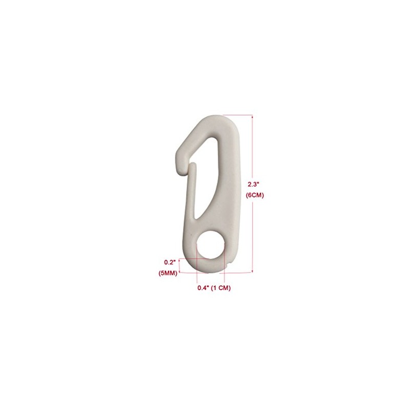 4 PCS Flag Pole Clip Snap Hooks Nylon Flagpole Attachment