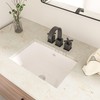 17 Inch Undermount Bathroom Sink - GhomeG 17"x12" White Rectangle