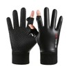 Winter Motorcycle Gloves Insulated Smartphone Touch Finger Open Fleece-Lined Touch Gloves / 겨울 오토바이 장갑 방한 스마트폰터치 손가락 오픈 기모 터치 글러브