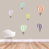 Colorful Hot Air Balloons Printed Wall Decal Set