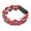 Tone Deaf Music Flower Shaped Tambourine in Red. Hand Held