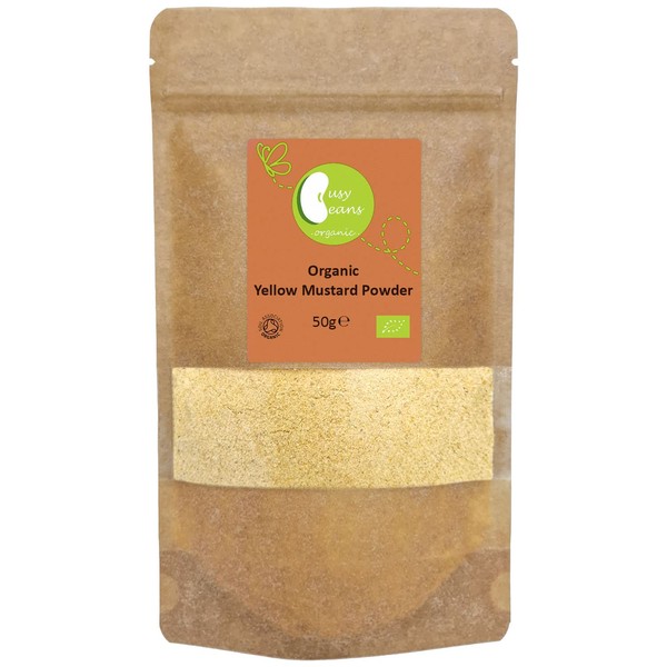 Organic Yellow Mustard Powder -Certified Organic- by Busy Beans Organic (50g)