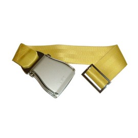 Skybelt Airplane Belt Silver/Yellow Airline Seat Belt, yellow