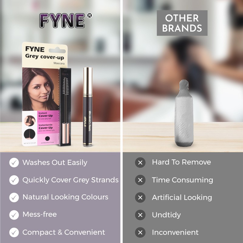 FYNE Root Touch Up Hair Mascara - Instant Jet Black