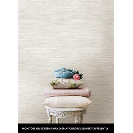 NuWallpaper Cream Vinyl Grassweave Peel & Stick Wallpaper, NUS2875