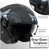 VCAN V88 3/4 Open Face Motorcycle Scooter Helmet ECE &