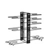 Toplife Lid Organiser for Plates, Drainer, Lid Holder, Kitchen Pot