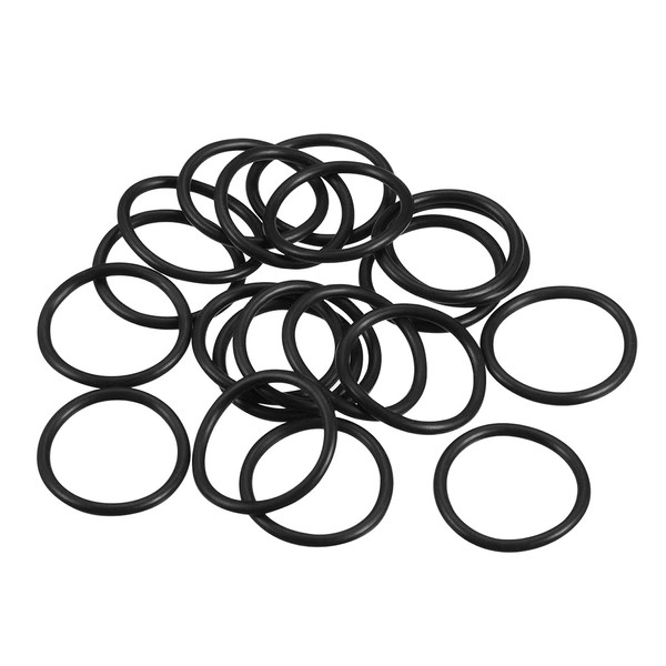 sourcing map Metric Nitrile Rubber O-Rings Seal 20.6 mm OD