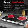 DRINTON 2 Burner Electric Cooktop, 3500W 110V Electric Double Burner