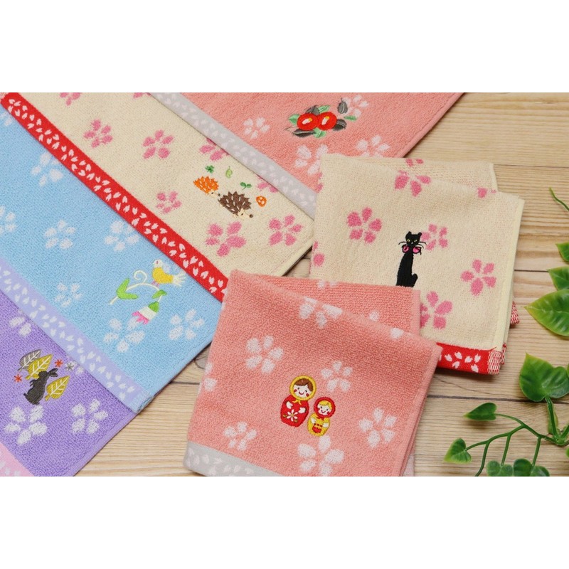 Fighters 佑 Japanese goods towel handkerchief Lush 庵 Embroidered 清水寺