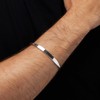 TreasureBay Men's Solid 925 Sterling Silver Torque Bangle Bracelet -