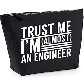 Hippowarehouse Trust me I'm almost an engineer printed make up cosmetic wash bag 18x19x9cm