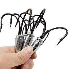 4pcs/Box Tea Color Snagging Hooks Snagging Weighted Treble Hooks Fishing Hooks Size&Weight: 12/0&2.1oz 14/0&2.8oz (4pcs-12/0-1.2oz)
