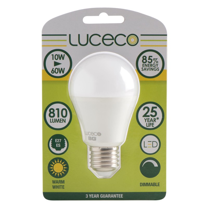 Luceco A60 E27 Edison Screw 10 W LED 2700 k