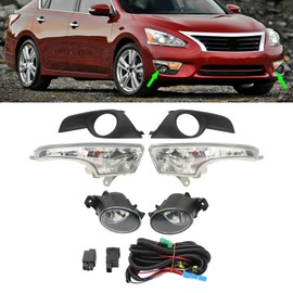 Yeeta Front Fog Lights with Cover Turn Signal Light Kit Fit for Nissan Altima 2013 2014 2015 Left and Right Side