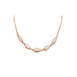 Cimenexe Bohemian Shell Pendant Necklace Metallic Shell Necklace Gold Cowrie Shell Necklace Chain Ocean Shell Necklace Choker Jewellery for Women and Girls