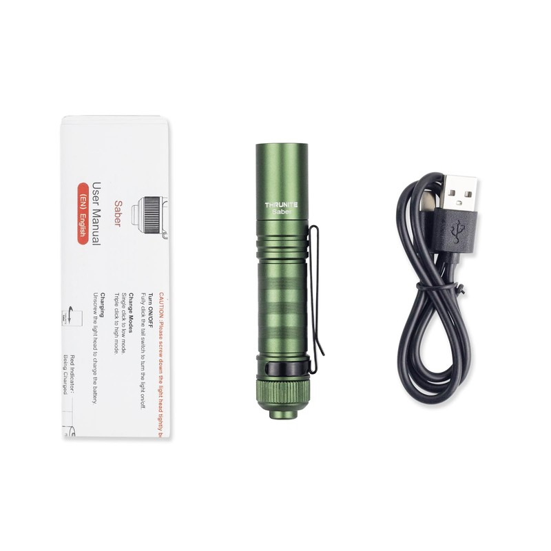ThruNite Saber 659 Lumens AA Rechargeable Flashlight EDC, High Performance