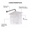 Rogers Market Regadera De Lujo Tipo Lluvia Incluido Tubo De