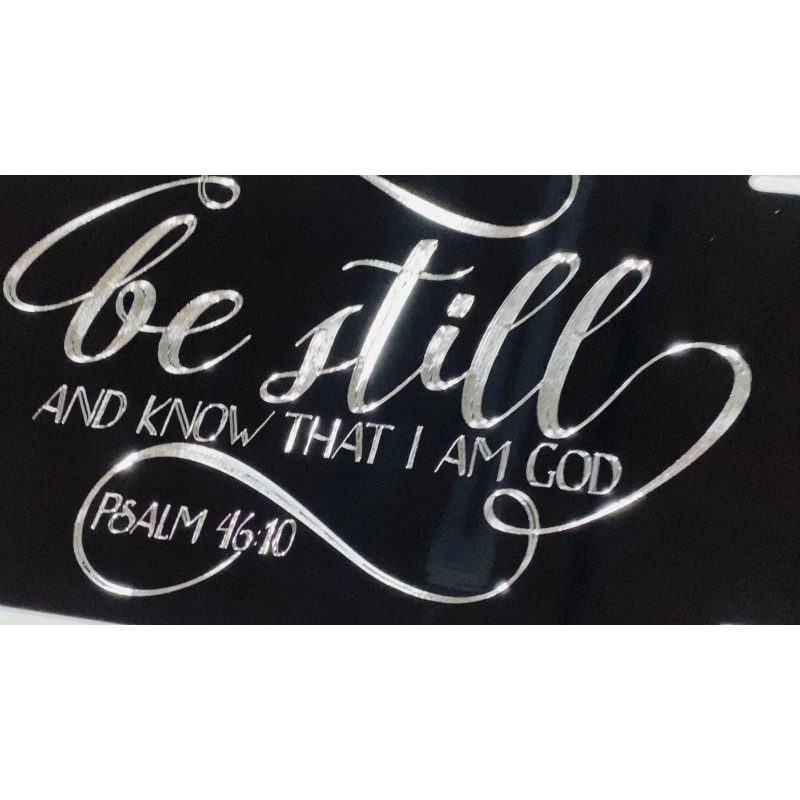 Diamond Etched Products Rooted In Christ Car Tag Diamond Etched