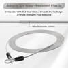 BaYiToo 9.84FT 3mm Stainless Steel Security Cable, Safety Cable Luggage
