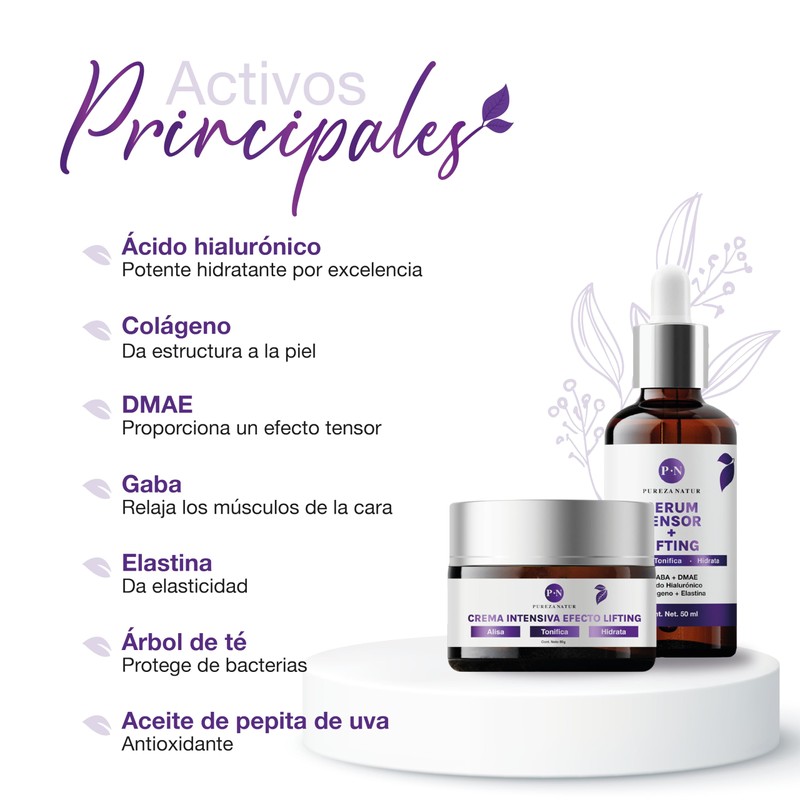 PUREZA NATUR Pack Tensor + Lifting serum tensor y crema