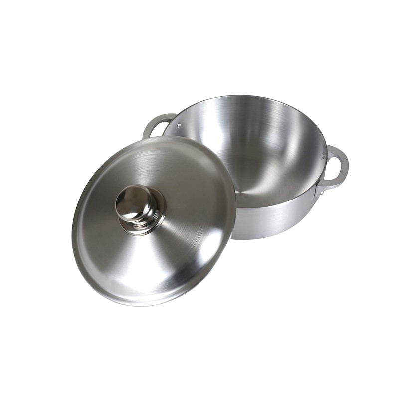 Kitchen Sense Heavy Gauge Polished Aluminum Caldero Dutch Oven Cauldron