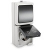 Greate Surface-Mounted Switch Socket Combination with IP44 for Wet Rooms