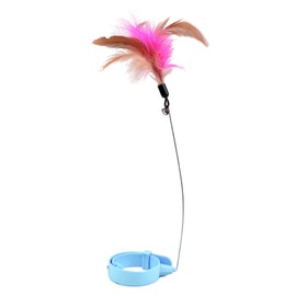 Adjustable Collar, Flexible Design, Multifunctional with Bell, Coloured Feather, Funny and Interactive Cat Feather Collar Toy for Indoor Play