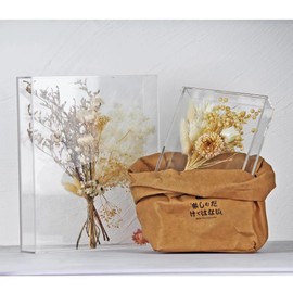 MarccTipton 8x10 Shadow Box Frame, Acrylic Photo Picture Frame, DIY Tabletop Display Case, All Clear Memory Box for Dried Flowers/Kids Room/Birthday/Wedding/Party/Shop Decor (1.5” Interior Depth)