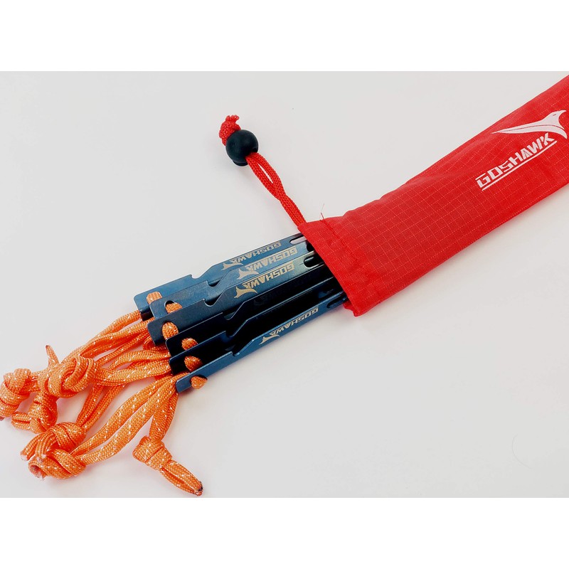 Goshawk 6 Pcs Titanium Outdoor Camping Trip Tent Peg Ground