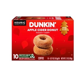 Dunkin' Apple Cider Donut Flavored Ground Coffee, 10 count (Pack of 2).