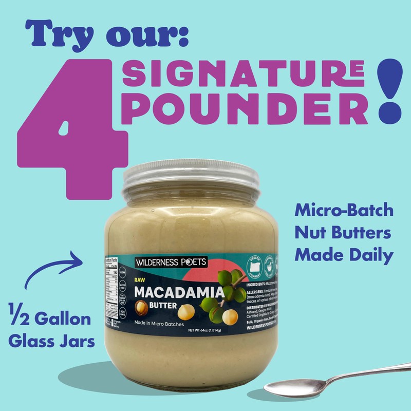 Wilderness Poets, Raw Macadamia Nut Butter - 3 Pack (8