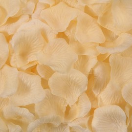 Uvaluefeet 1000 Pcs Artificial Fake Rose Petals,Flower Petals for Romantic Night, Engagement, Party, Wedding, Event Flower Decorations, in Bulk(Champagne Color)