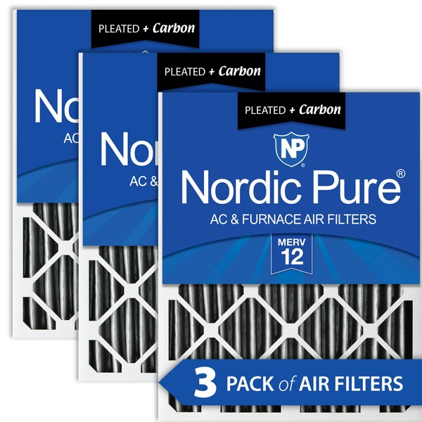 Nordic Pure 20x24x2 Furnace Air Filters MERV 12 Pleated Plus