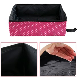 Foldable Cat Litter Tray, Portable Travel Cat Litter Box, Foldable Cat Litter Tray for Kittens, Pets, Waterproof, Easy to Clean, Useful for Outdoors, Camping, Home Use, Rose