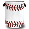 Baseball Texture Laundry Basket Foldable Funny Baseball Laundry Hamper With