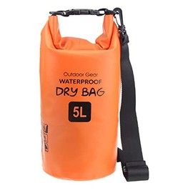 Azuki Waterproof Dry Bag Kayaking Backpack Ultralight Kayak Roll Top Drybags Floating Dry Sacks for ing Camping Surfing (orange),size 15L