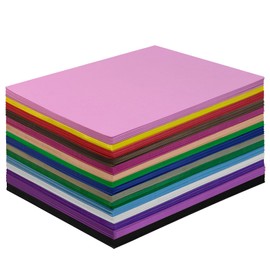 90 Sheets Foam Rubber Sheets 20 x 20 cm, 1 mm Thick, Foam Rubber in 15 Colours, EVA Foam for Crafts, DIY Projects and Decoration