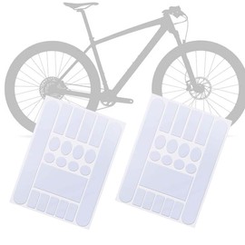 WeddHuis 21-Piece Bicycle Protective Film Bicycle Paint Protection Film for Trekking Bikes, Mountain Bikes, Road Bikes, E-Bikes (Clear)