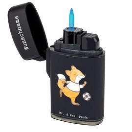 Mr. & Mrs. Panda Personalisiertes Feuerzeug Fußball Spielen - Personalisierte Geschenke, Schenken, Fußballer, Feuerzeug als Geschenk, Feuerzeug