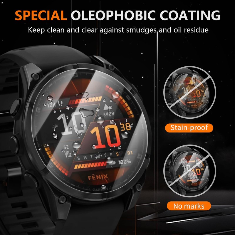 Suoman 3+2 Pack for Garmin Fenix 8 (AMOLED) 47MM Screen