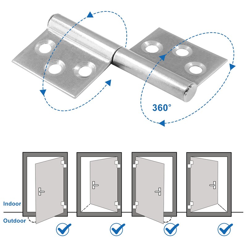 Bonsicoky 4Pcs 3 Inch Lift Off Hinges, 304 Stainless Steel