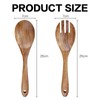 Generic 2 Pieces Wooden Salad Servers,10.2 inches Wood Serving Spoons
