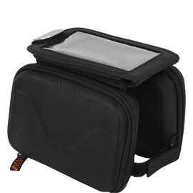 Bicycle Touching Screen Mobile Phone Bag EVA Anticollision Hard Shell Waterproof Bike Beam Packet Black 6in