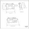 QCAA Deco Durable Steel Sliding Barrel Bolt, 2-1/2'', Brass Plated,
