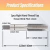 Qjaiune 2pcs M18x1.5 Tap, M18 Metric Thread Tap Right Hand