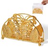 Gold Butterfly Napkin Holder, Modern Metal Upright Napkin Dispenser for