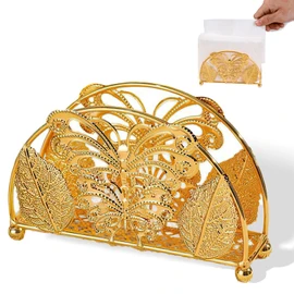 Gold Butterfly Napkin Holder, Modern Metal Upright Napkin Dispenser for Kitchen and Dining Countertops, Stylish Table Accessory for All Room Décors