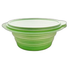 Tupperware Kitchen Aid Plate Mini Max 950 ml Light Green Folding Plate with Lid