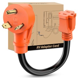Nilight RV Power Adapter Cord 30 Amp to 15 Amp Pure Copper Heavy Duty 10 Gauge Wire ETL Listed TT-30P to 5-15R 30M/15F Weatherproof Cord for RV Camper Caravan Van Trailer